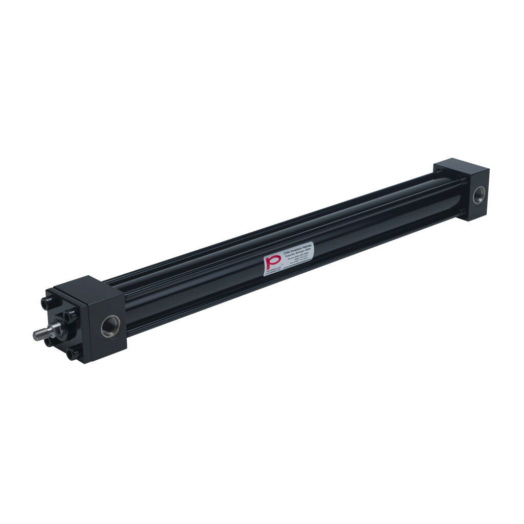 HP16150A20S - Peninsular hydraulic cylinder, NFPA tie rod, 1-1/2in bore, 5/8in rod diameter, 20in stroke, double acting, tapped end caps mount.