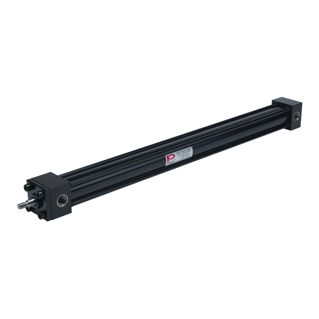 HP16150A24S - Peninsular hydraulic cylinder, NFPA tie rod, 1-1/2in bore, 5/8in rod diameter, 24in stroke, double acting, tapped end caps mount.