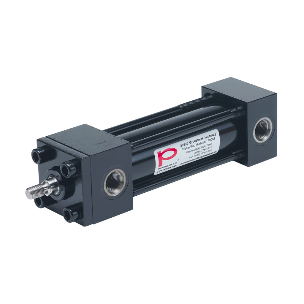 HP16150A4S - Peninsular hydraulic cylinder, NFPA tie rod, 1-1/2in bore, 5/8in rod diameter, 4in stroke, double acting, tapped end caps mount.