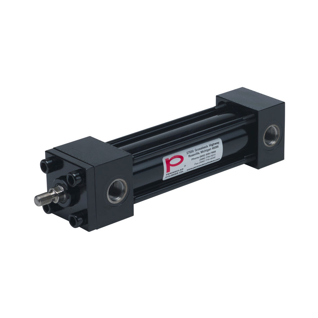 HP16150A5S - Peninsular hydraulic cylinder, NFPA tie rod, 1-1/2in bore, 5/8in rod diameter, 5in stroke, double acting, tapped end caps mount.