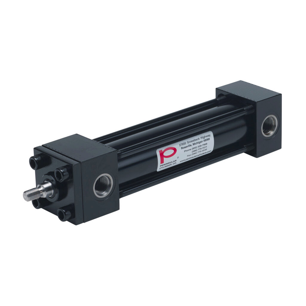 HP16150A6S - Peninsular hydraulic cylinder, NFPA tie rod, 1-1/2in bore, 5/8in rod diameter, 6in stroke, double acting, tapped end caps mount.