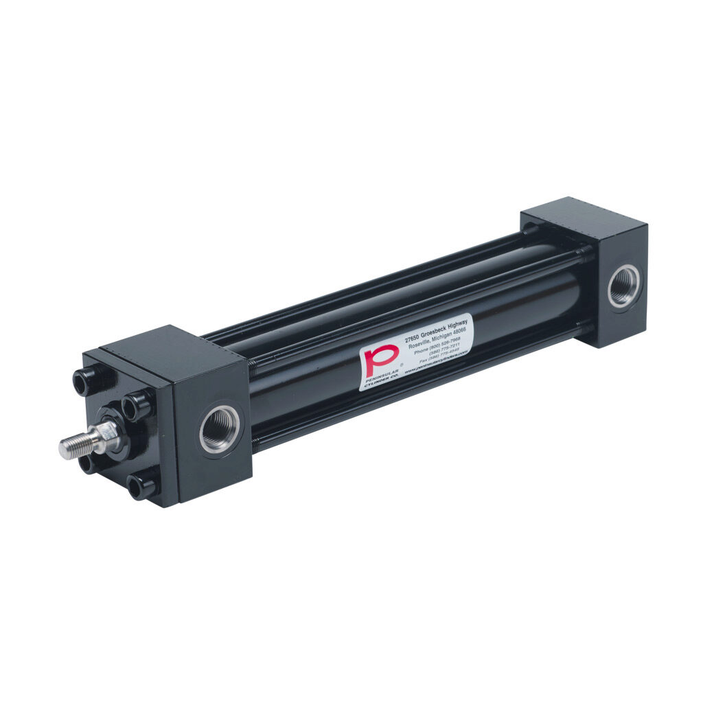 HP16150A8S - Peninsular hydraulic cylinder, NFPA tie rod, 1-1/2in bore, 5/8in rod diameter, 8in stroke, double acting, tapped end caps mount.