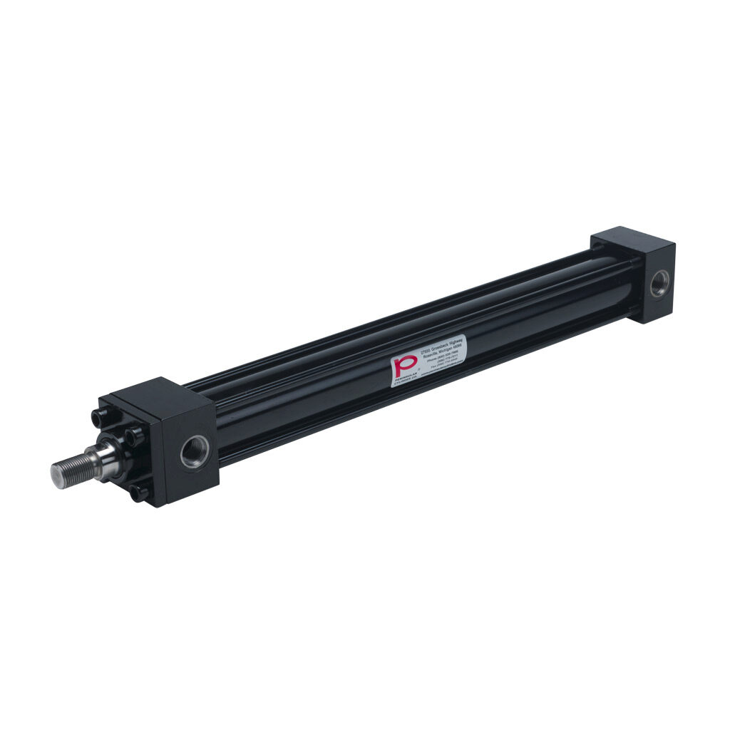 HP16150B16S - Peninsular hydraulic cylinder, NFPA tie rod, 1-1/2in bore, 1in rod diameter, 16in stroke, double acting, tapped end caps mount.
