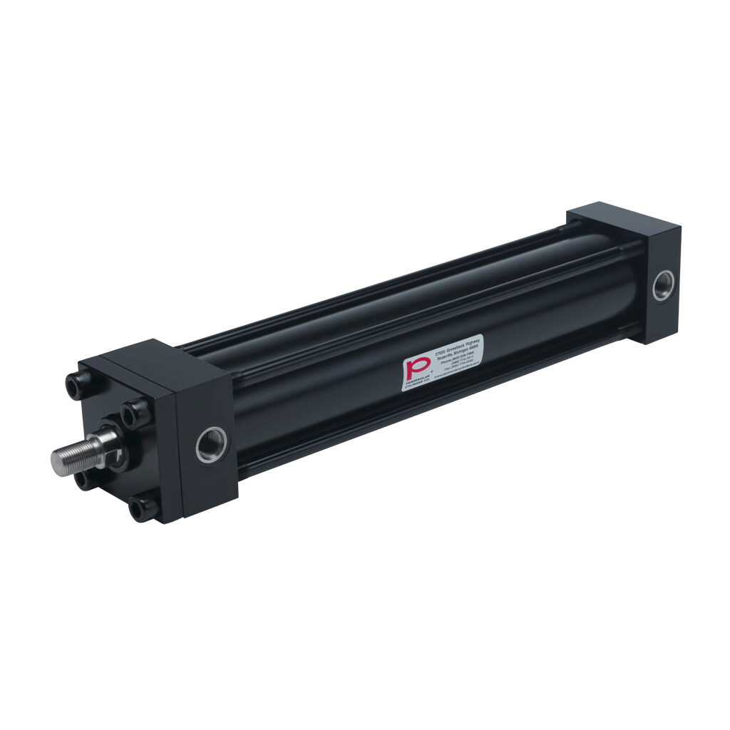 HP16250A14S - Peninsular hydraulic cylinder, NFPA tie rod, 2-1/2in bore, 1in rod diameter, 14in stroke, double acting, tapped end caps mount.