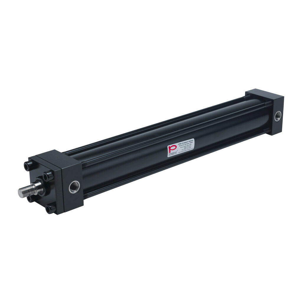 HP16250A20S - Peninsular hydraulic cylinder, NFPA tie rod, 2-1/2in bore, 1in rod diameter, 20in stroke, double acting, tapped end caps mount.