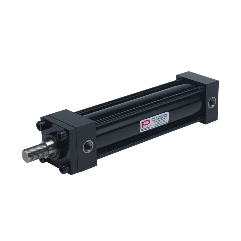 HP16250B10S - Peninsular hydraulic cylinder, NFPA tie rod, 2-1/2in bore, 1-3/8in rod diameter, 10in stroke, double acting, tapped end caps mount.