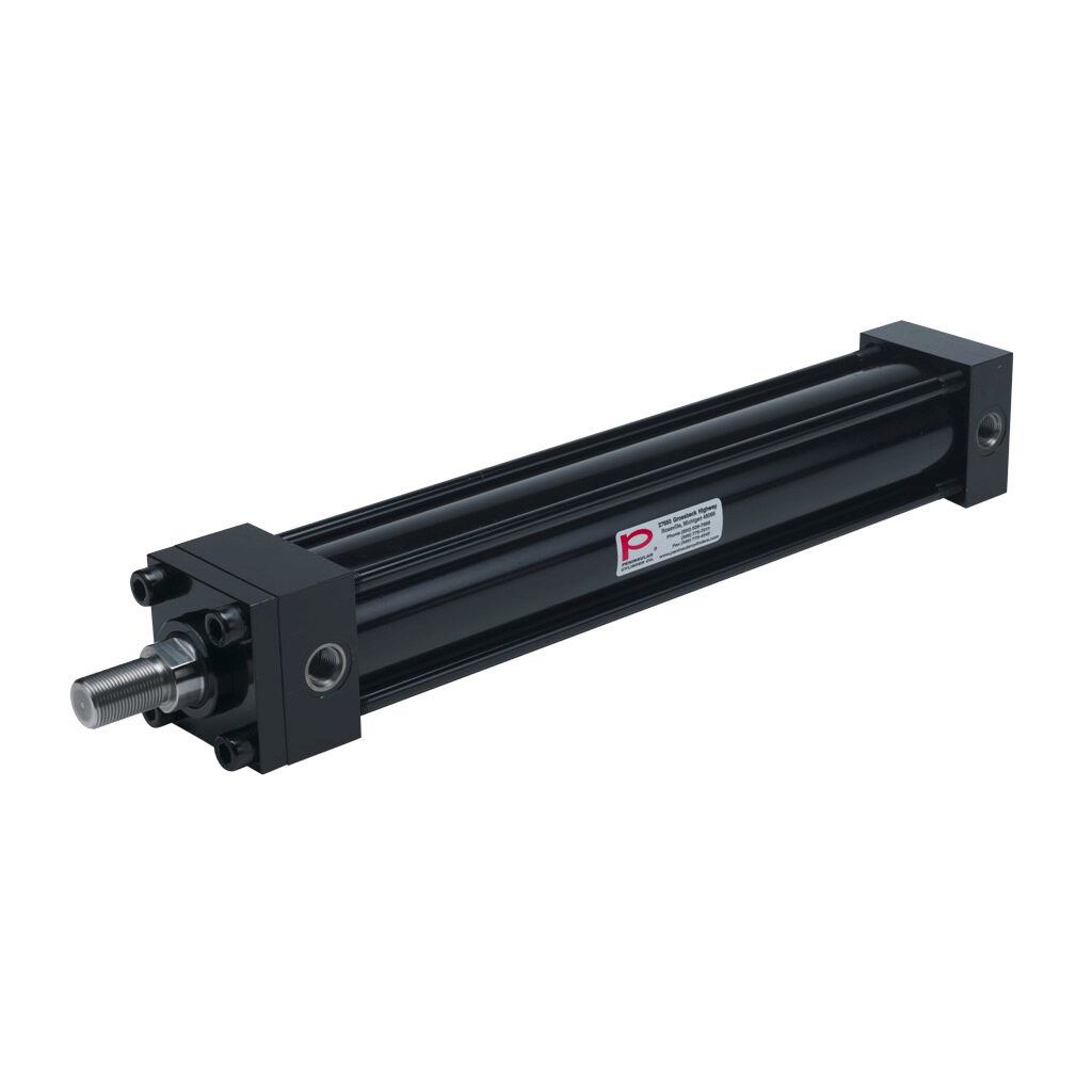 HP16250B16S - Peninsular hydraulic cylinder, NFPA tie rod, 2-1/2in bore, 1-3/8in rod diameter, 16in stroke, double acting, tapped end caps mount.