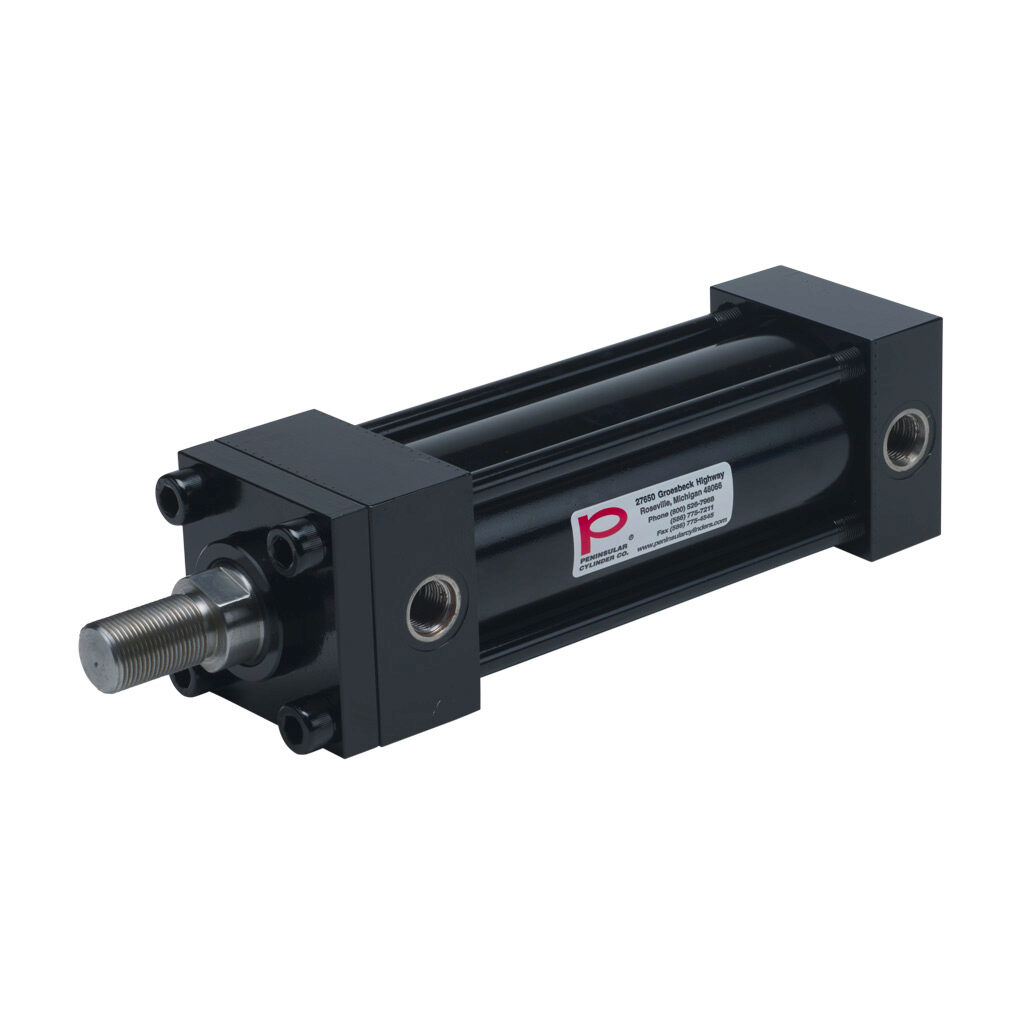 HP16250B6S - Peninsular hydraulic cylinder, NFPA tie rod, 2-1/2in bore, 1-3/8in rod diameter, 6in stroke, double acting, tapped end caps mount.