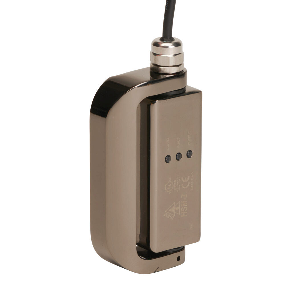 HSM-Z-LH-353004 - IDEM Z-Range safety switch, left hand door hinge interlock, (1) pair OSSD safety output(s), (1) status monitoring output(s), die-cast aluminum alloy housing, 120 x 66mm, pigtail, 16.4ft/5m cable length.