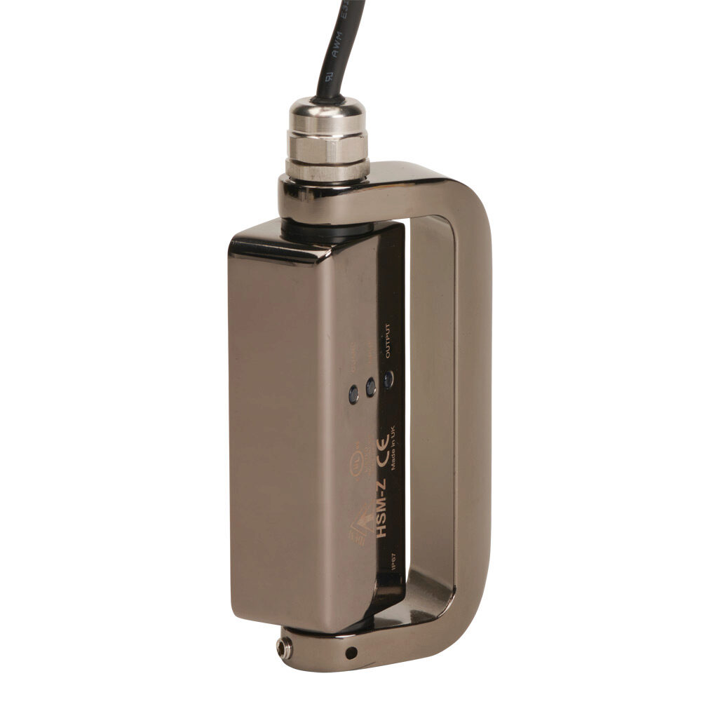 HSM-Z-RH-353001 - IDEM Z-Range safety switch, right hand door hinge interlock, (1) pair OSSD safety output(s), (1) status monitoring output(s), die-cast aluminum alloy housing, 120 x 66mm, pigtail, 16.4ft/5m cable length.