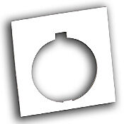 HT8SP76 - Eaton legend plate, plastic, square, white field, white background, legend plate marking "blank". For use with 30mm pilot devices.