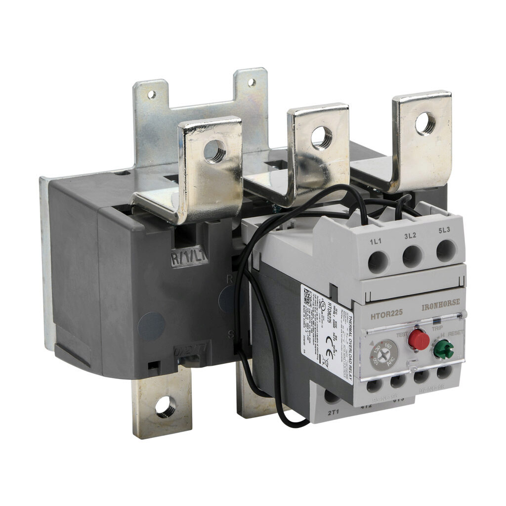 HTOR225-160-B - IronHorse HTOR series thermal overload relay, 100-160A adjustable, bi-metallic, local reset, direct mount power connection(s). For use with HMC-185 and HMC-225 contactors.