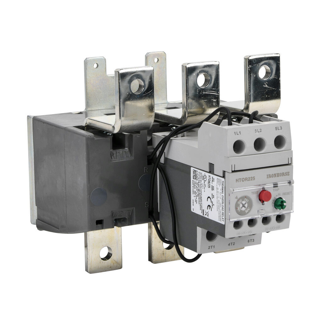 HTOR225-240-B - IronHorse HTOR series thermal overload relay, 160-240A adjustable, bi-metallic, local reset, direct mount power connection(s). For use with HMC-185 and HMC-225 contactors.