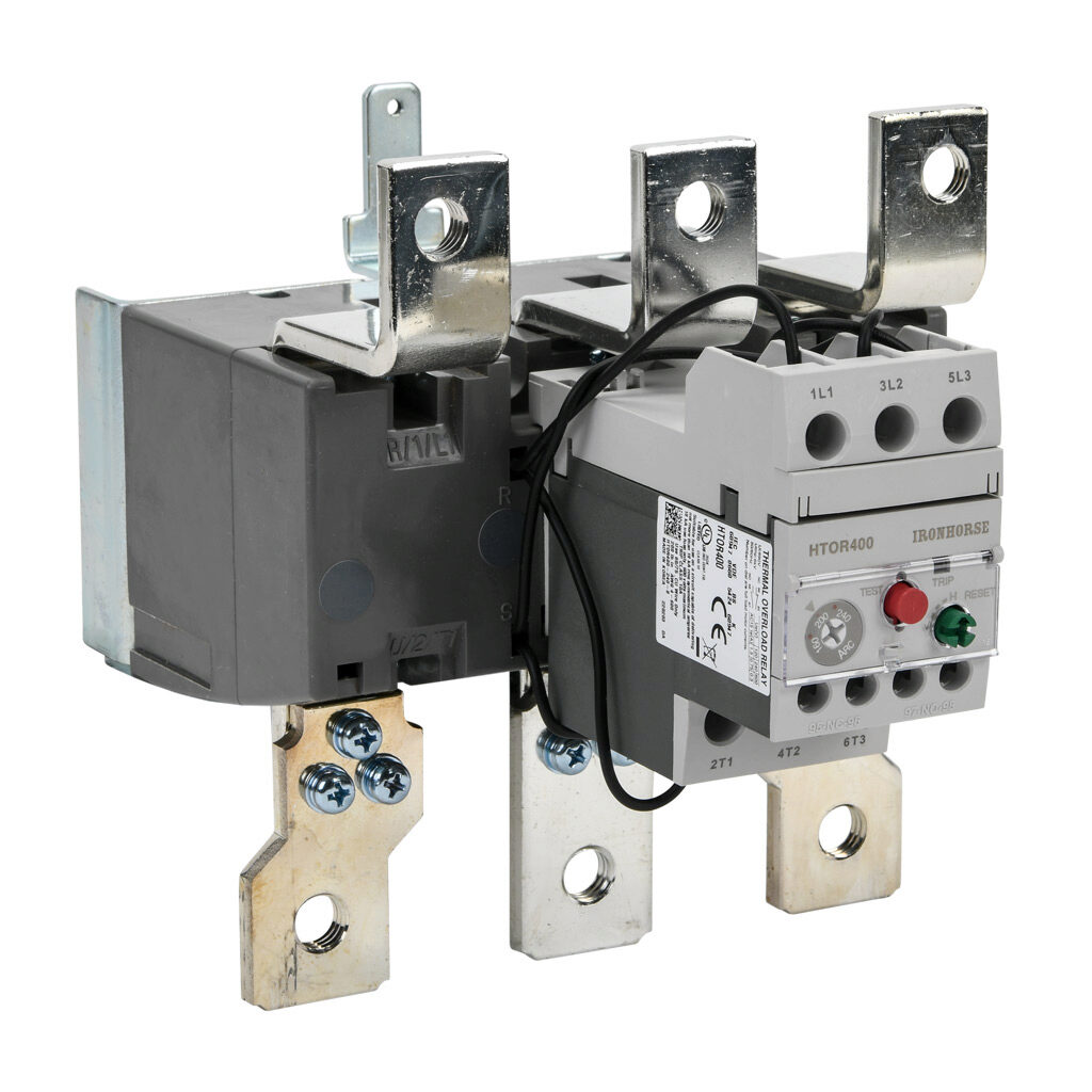 HTOR400-240-B - IronHorse HTOR series thermal overload relay, 160-240A adjustable, bi-metallic, local reset, direct mount power connection(s). For use with HMC-265 to HMC-400 series contactors.