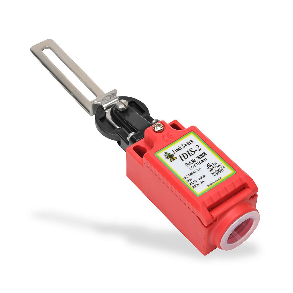 IDIS-192008 - IDEM safety switch, lever hinge interlock, snap action, (1) N.C. safety output(s), plastic body, plastic head, (1) 1/2in NPT cable entry.