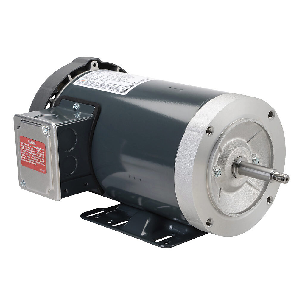 J065A - Marathon premium efficiency AC induction motor, centrifugal jet pump and inverter rated, 2hp, 3-phase, 230/460 VAC, suitable for 208 VAC at 60 Hz, 3600rpm, TEFC, NEMA 56J frame, rolled steel, C-face/rigid base mount.