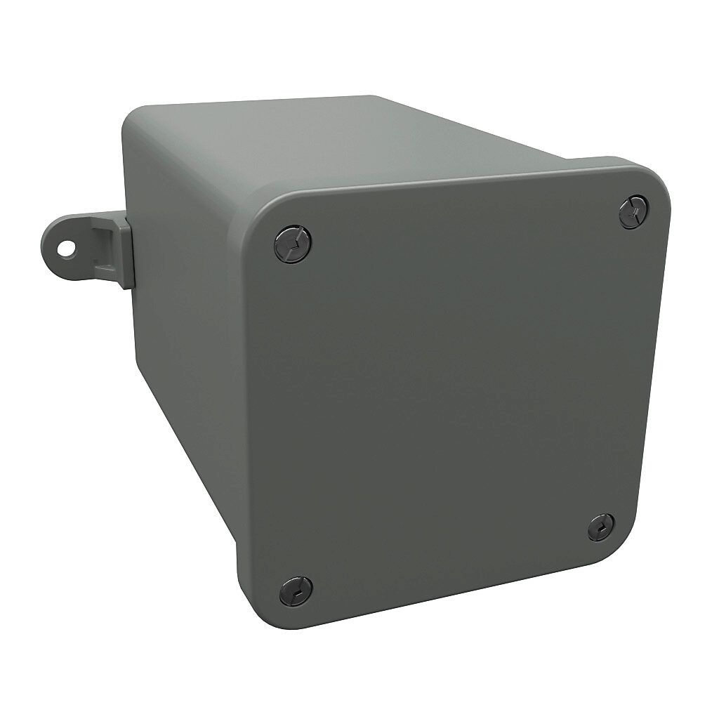 J446PVC - Stahlin NewSentry series enclosure, NEMA 1/2/3/4/4X/12/13, 4 x 4 x 6in (HxWxD), wall mount, PVC, gray, screw cover.