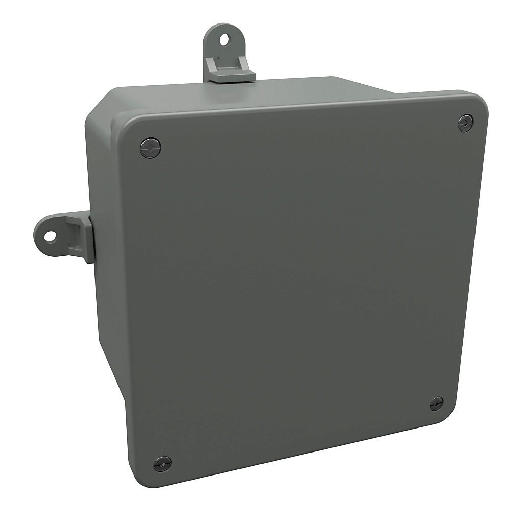 J664PVC - Stahlin NewSentry series enclosure, NEMA 1/2/3/4/4X/12/13, 6 x 6 x 4in (HxWxD), wall mount, PVC, gray, screw cover.