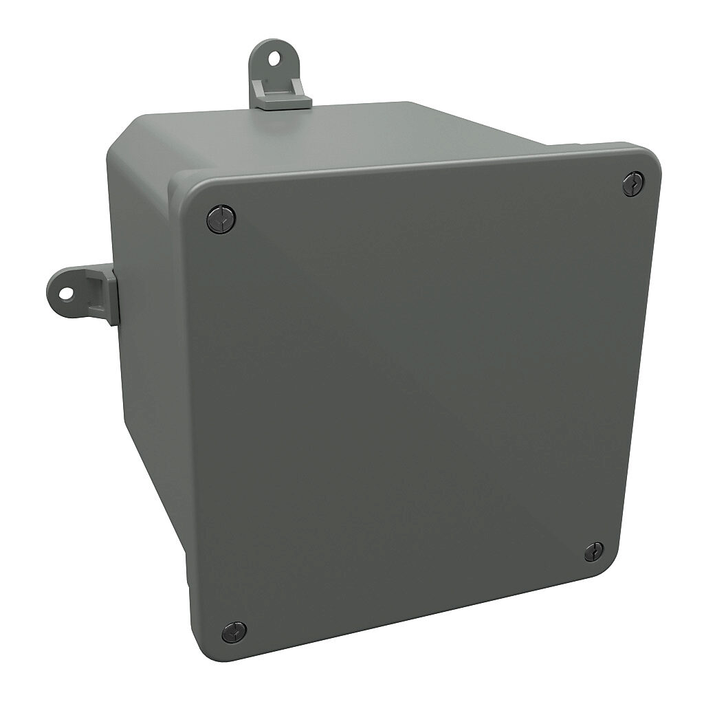 J666PVC - Stahlin NewSentry series enclosure, NEMA 1/2/3/4/4X/12/13, 6 x 6 x 6in (HxWxD), wall mount, PVC, gray, screw cover.
