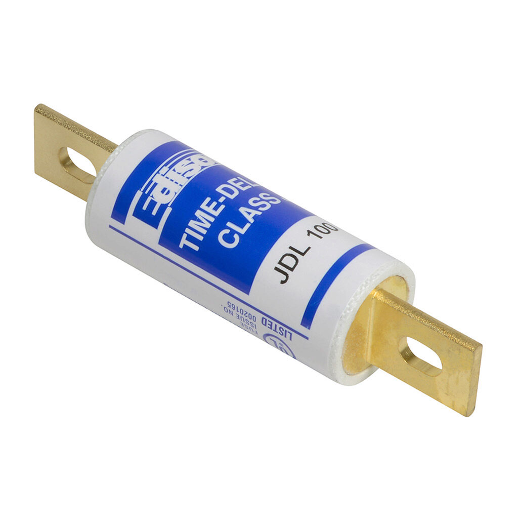 JDL100 - Edison fuse, JDL series, Class J, current-limiting, time-delay, 100A, 600 VAC, knife blade. Package of 5. Feeder/branch protection applications.