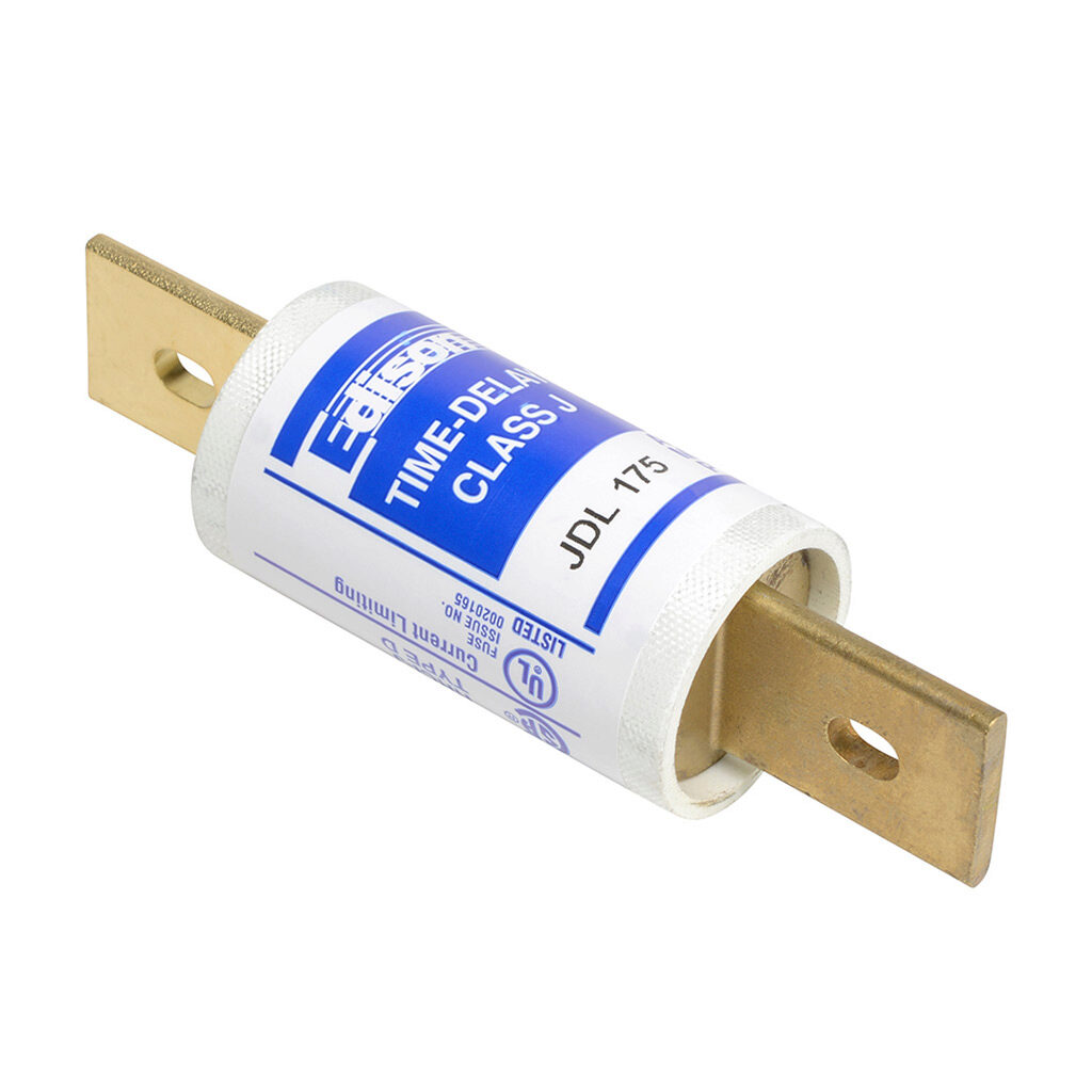 JDL175 - Edison fuse, JDL series, Class J, current-limiting, time-delay, 175A, 600 VAC, knife blade, feeder/branch protection applications.