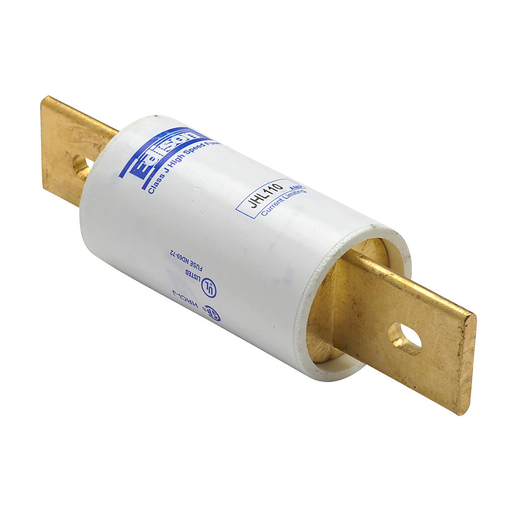 JHL110 - Edison drive fuse, JHL series, Class J, current-limiting, high speed, 110A, 600 VAC, knife blade, feeder/branch, semiconductor protection applications.