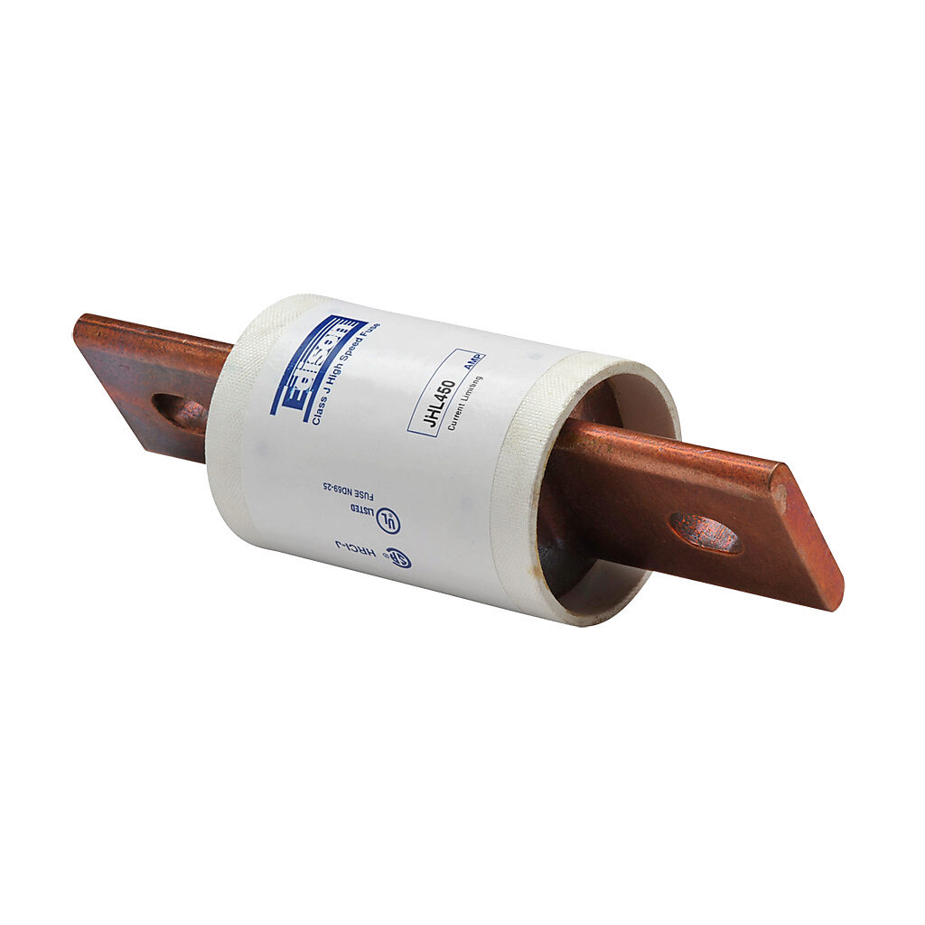JHL450 - Edison drive fuse, JHL series, Class J, current-limiting, high speed, 450A, 600 VAC, knife blade, feeder/branch, semiconductor protection applications.