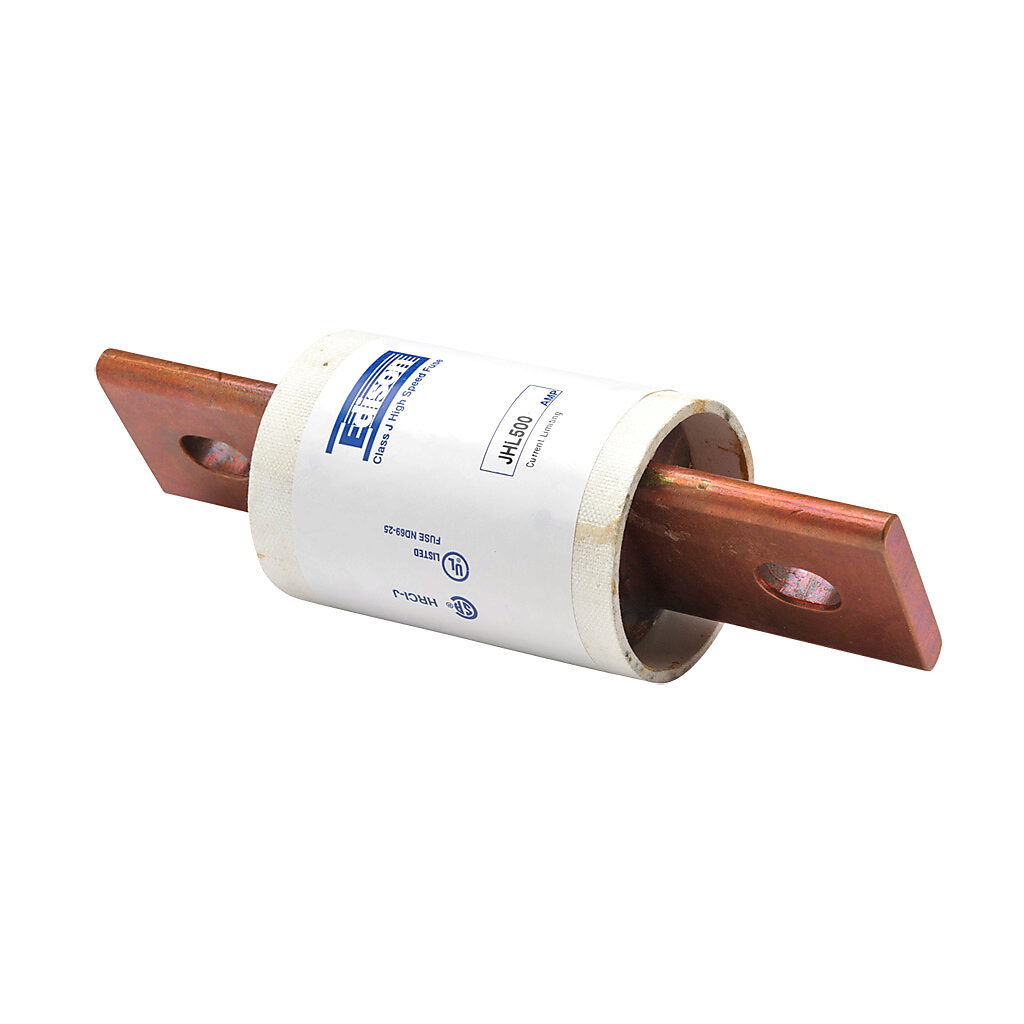 JHL500 - Edison drive fuse, JHL series, Class J, current-limiting, high speed, 500A, 600 VAC, knife blade, feeder/branch, semiconductor protection applications.