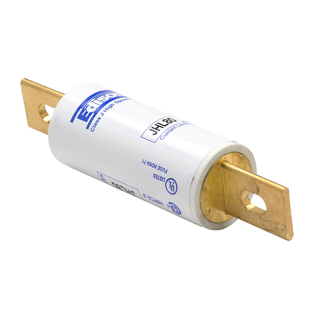 JHL80 - Edison drive fuse, JHL series, Class J, current-limiting, high speed, 80A, 600 VAC, knife blade, feeder/branch, semiconductor protection applications.