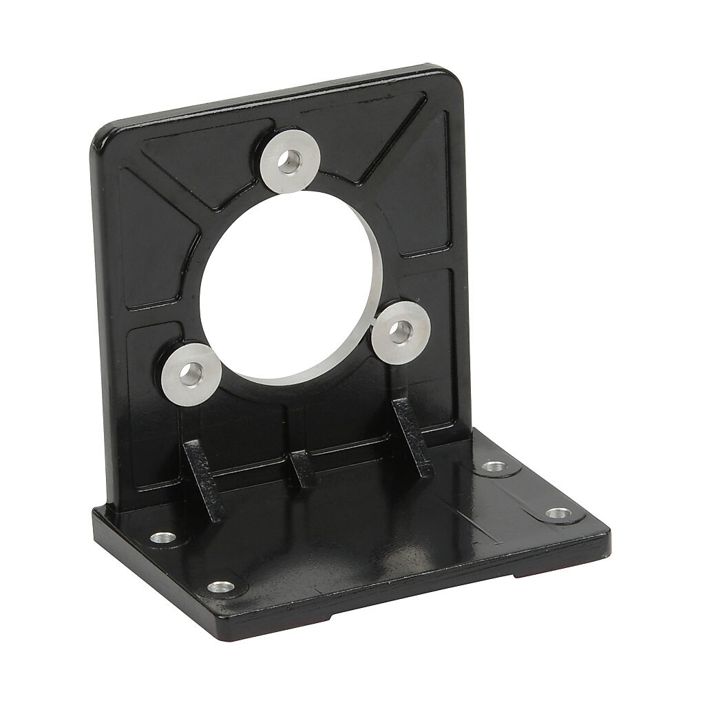 JT-035D - JTEKT right angle bracket, metal. For use with JTEKT TRD-N/NH/NA series encoders. Mounting hardware included.