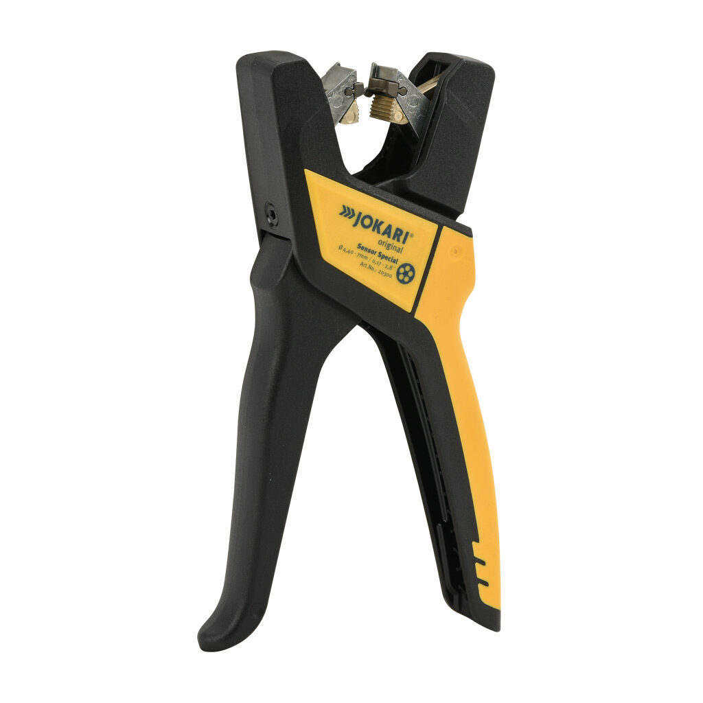 JT20300 - JOKARI automatic stripping tool, compatible with sensor/actuator cable and round cable, non-slip grip, self-adjusting, 0.17-0.27 in cable stripping capacity.