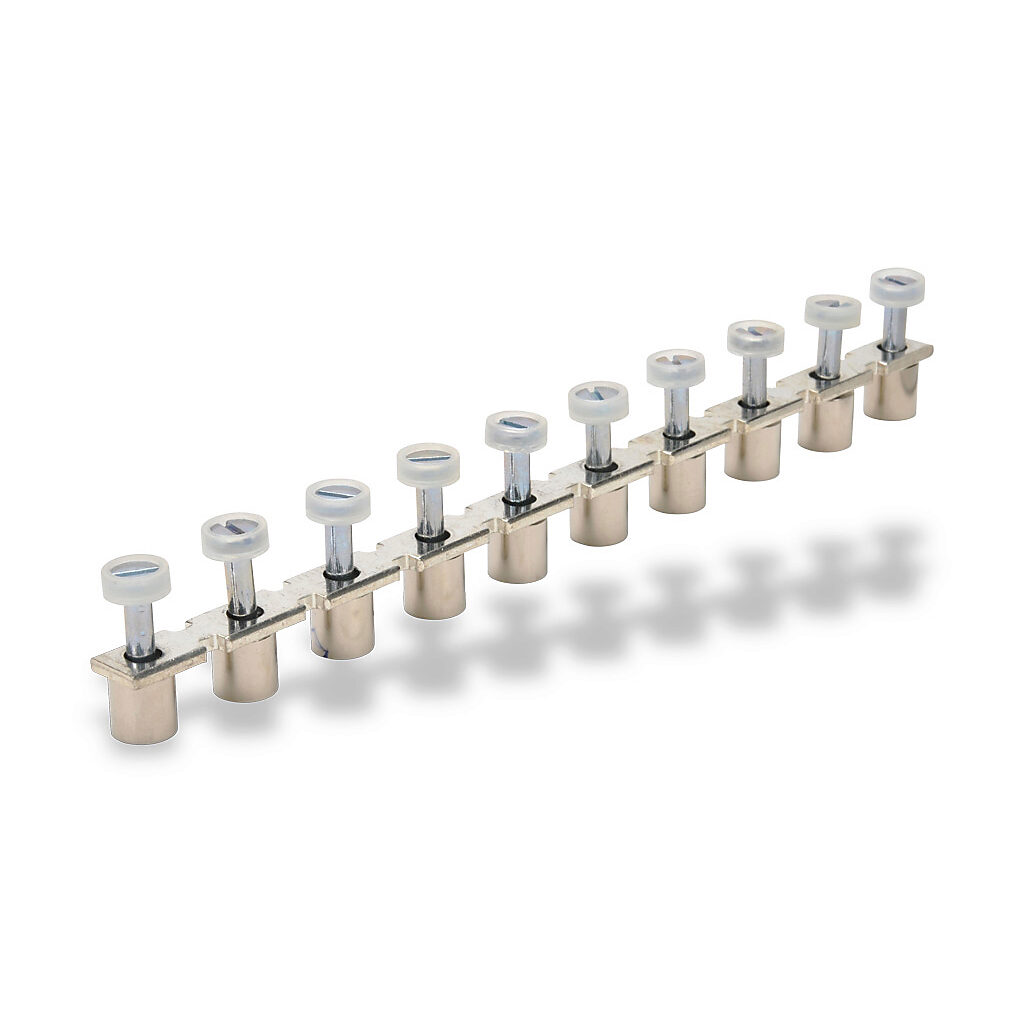 KN-10J2 - Konnect-It terminal block jumper, screw-down type, 10-pole, 125A, 750V. Package of 5. For use with KN-T2 series block.