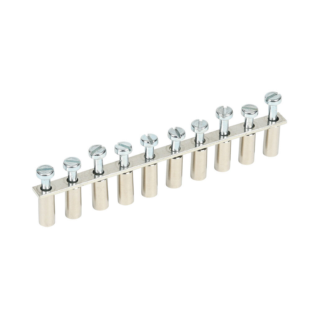 KN-10JFRK6 - Konnect-It terminal block jumper, screw-down type, 10-pole, 41A, 600V. Package of 5. For use with KN-FRK6 series blocks.