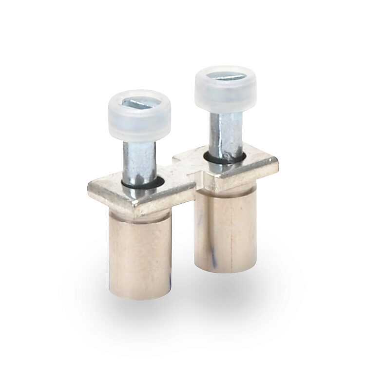 KN-2J8 - Konnect-It terminal block jumper, screw-down type, 2-pole, 41A, 630V. Package of 25. For use with KN-T8 series block.