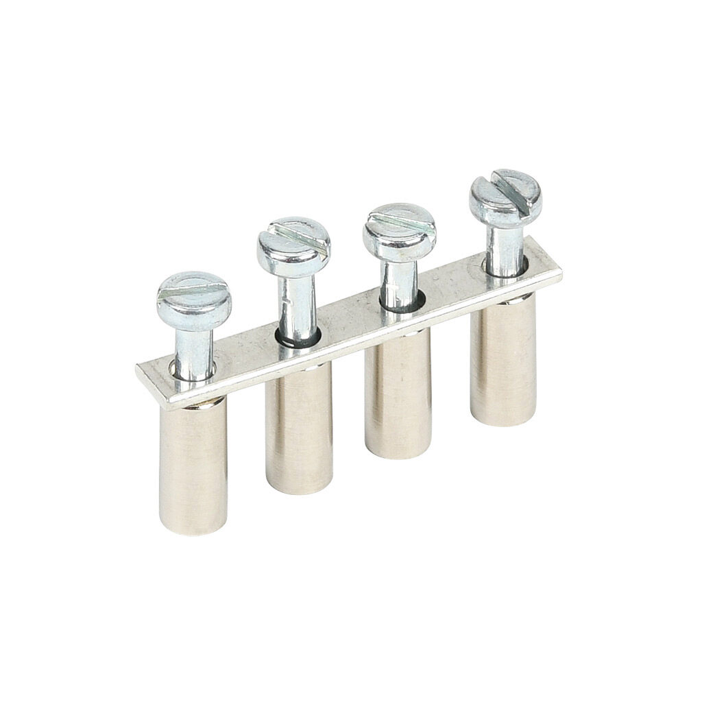 KN-4JFRK6 - Konnect-It terminal block jumper, screw-down type, 4-pole, 41A, 600V. Package of 10. For use with KN-FRK6 series blocks.
