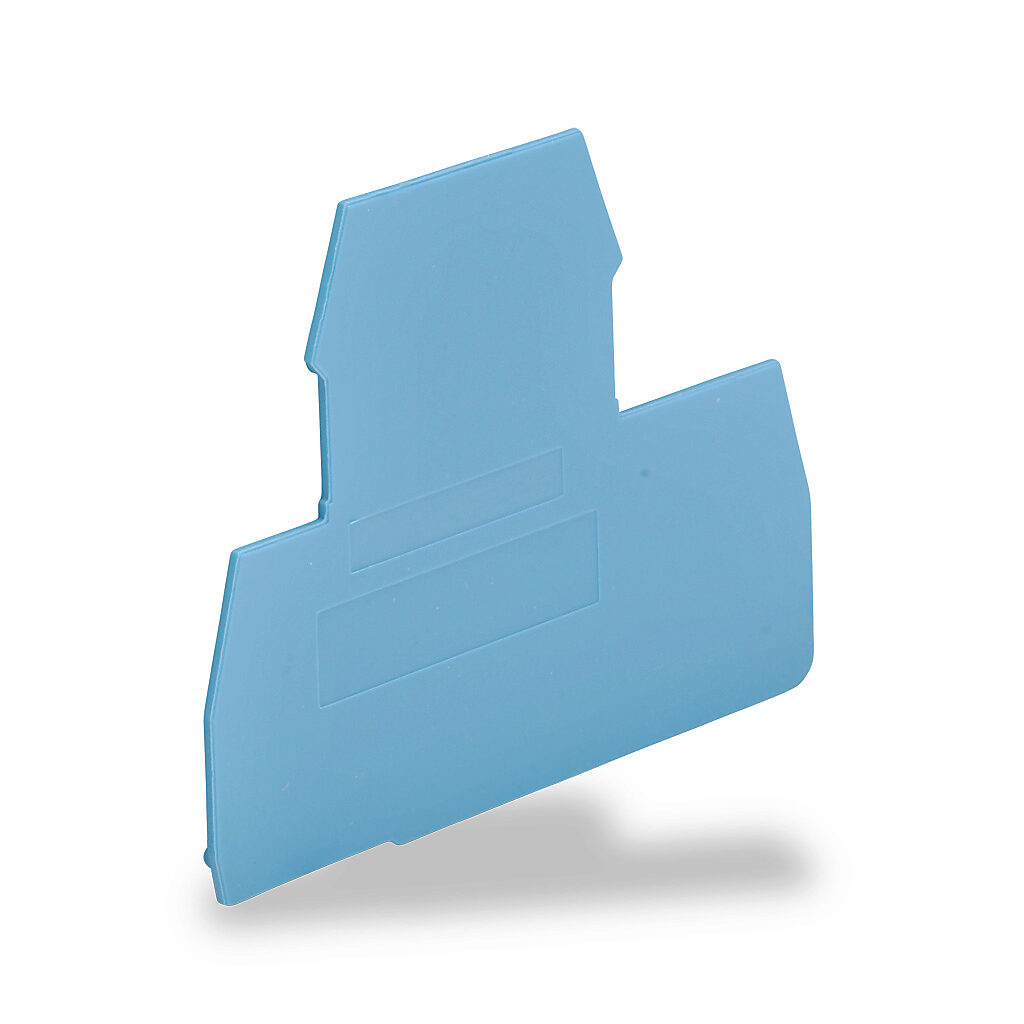 KN-ECDBLU - Konnect-It terminal block end cover, blue. Package of 10. For use with KN-D10 or KN-D12 series terminal blocks.
