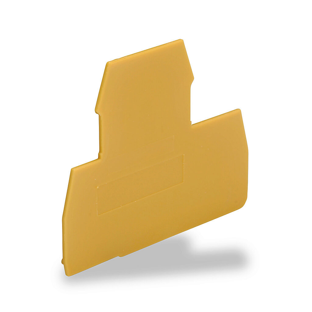 KN-ECDYEL - Konnect-It terminal block end cover, yellow. Package of 10. For use with KN-D10 or KN-D12 series terminal blocks.