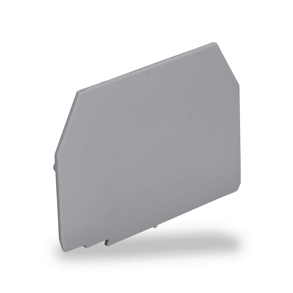 KN-ECKBD - Konnect-It terminal block end cover, gray. Package of 10. For use with KN-KDB10 series terminal blocks.