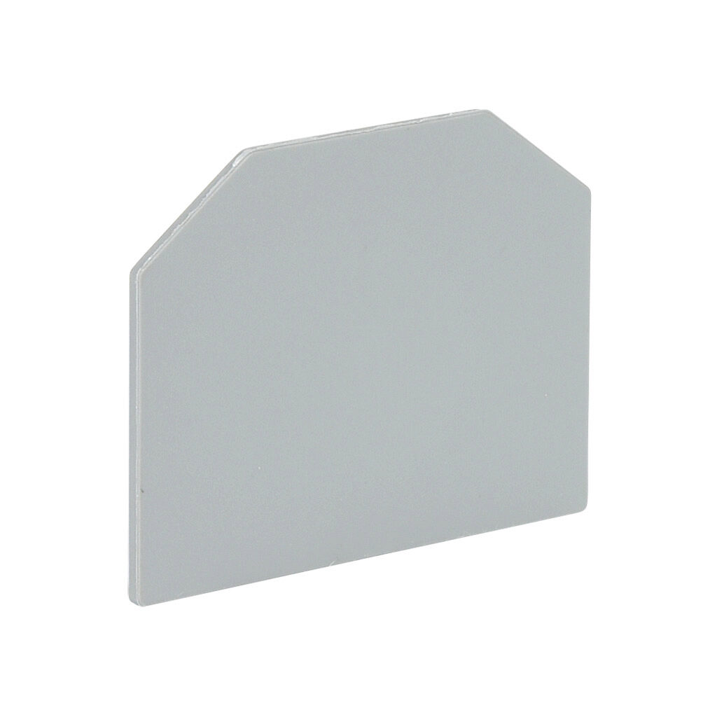 KN-ECRNG-1GRY - Konnect-It terminal block end cover, gray. Package of 25. For use with KN-RNG2P5 series blocks.