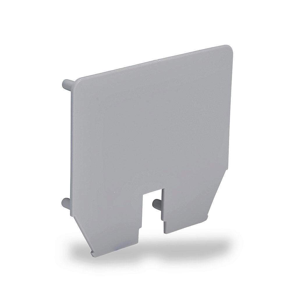 KN-ECT4GRY - Konnect-It terminal block end cover, gray. Package of 25. For use with KN-T4 series terminal blocks.