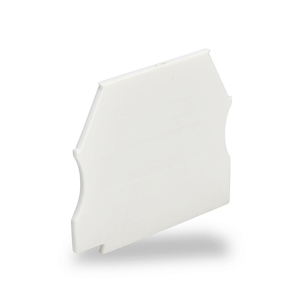 KN-ECT6WHT - Konnect-It terminal block end cover, white. Package of 10. For use with KN-T12 to KN-T6 series terminal blocks except KN-T12SP4 and KN-T12SP4-25.