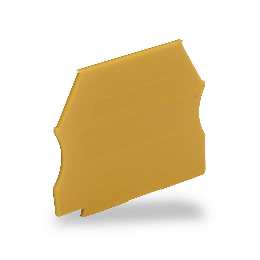 KN-ECT6YEL - Konnect-It terminal block end cover, yellow. Package of 10. For use with KN-T12 to KN-T6 series terminal blocks except KN-T12SP4 and KN-T12SP4-25.