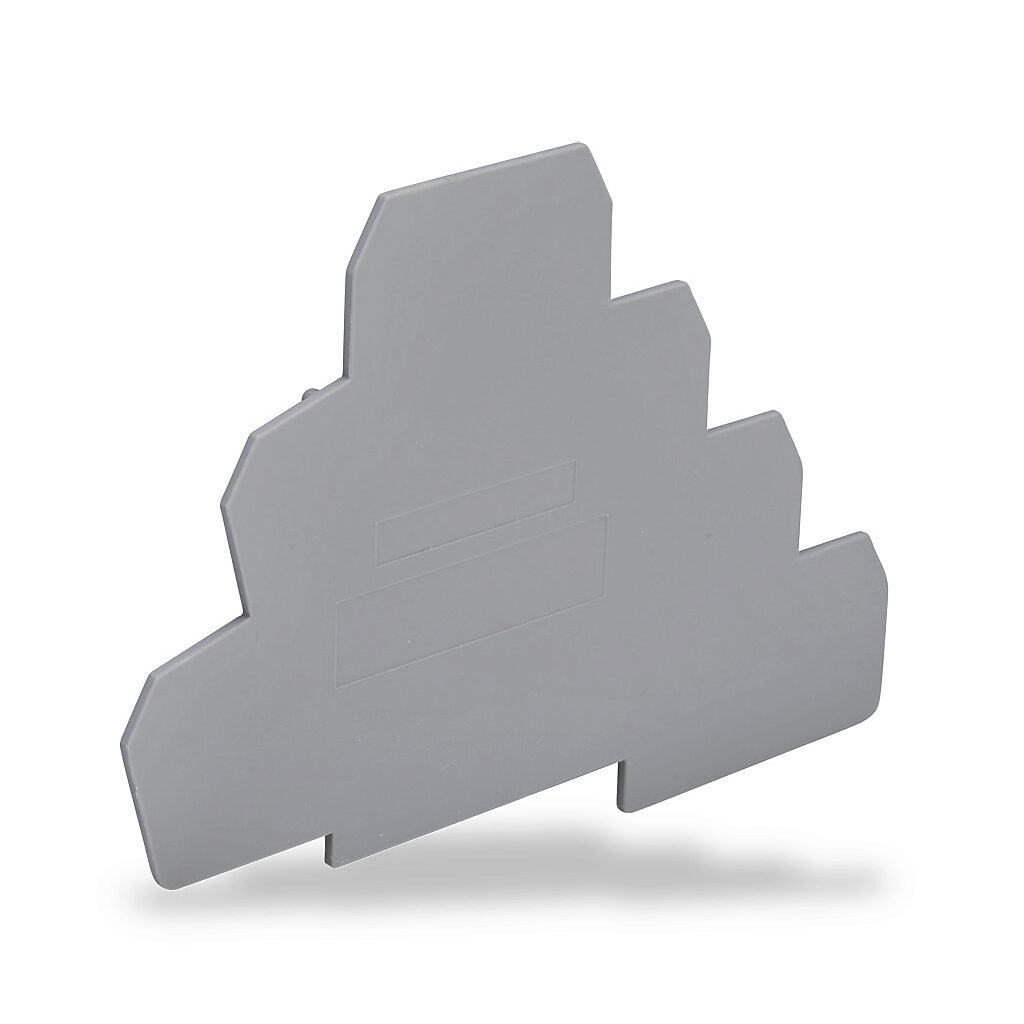 KN-ECTG12 - Konnect-It terminal block end cover, gray. Package of 10. For use with KN-TG12 series terminal blocks.