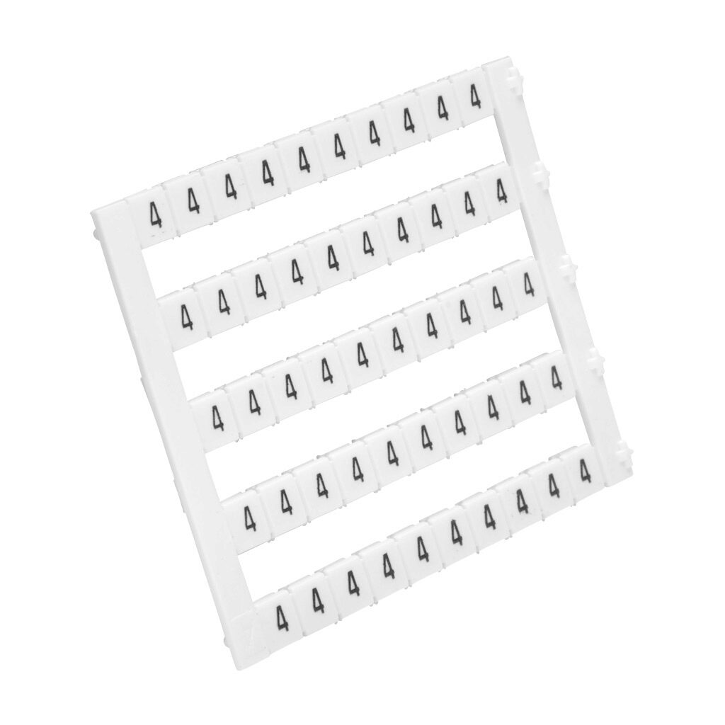 KN-L5-4 - Konnect-It marking tag, 5 x 5mm, single number (4). Package of 500. For use with Konnect-It terminal block.