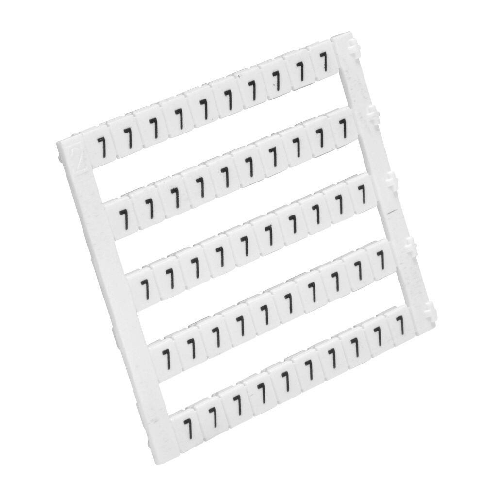 KN-L5-7-250 - Konnect-It marking tag, 5 x 5mm, single number (7). Package of 250. For use with Konnect-It terminal block.