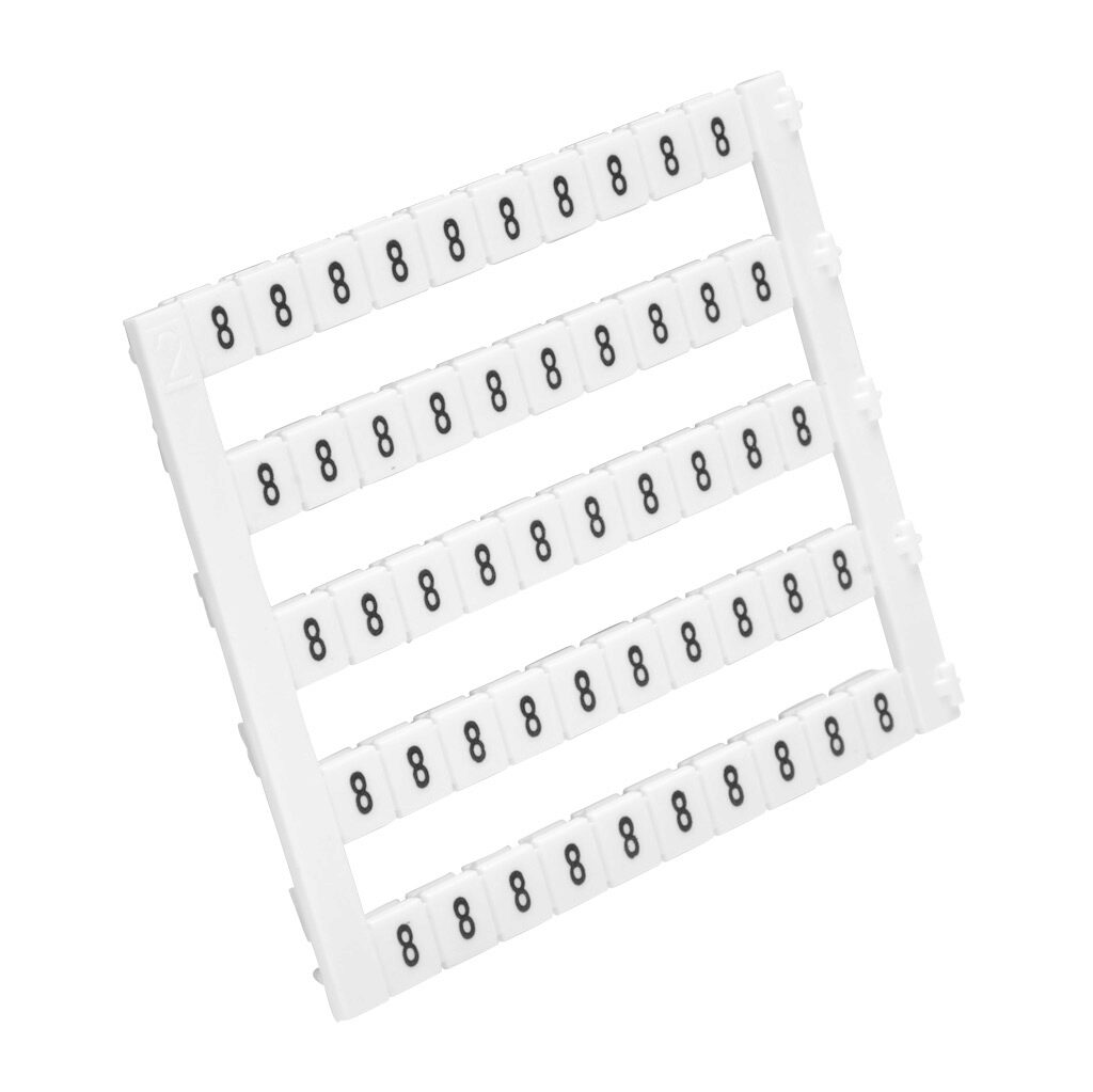 KN-L5-8 - Konnect-It marking tag, 5 x 5mm, single number (8). Package of 500. For use with Konnect-It terminal block.