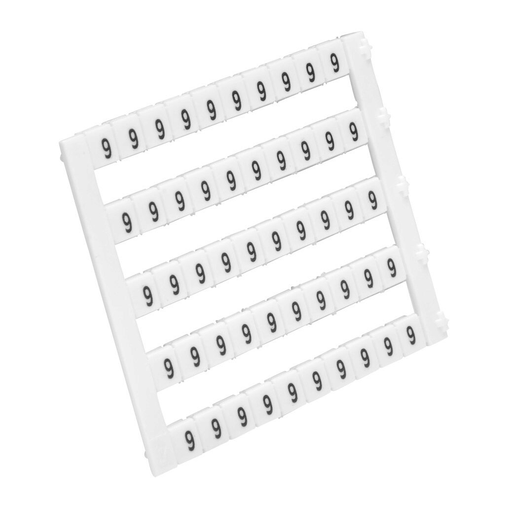 KN-L5-9 - Konnect-It marking tag, 5 x 5mm, single number (9). Package of 500. For use with Konnect-It terminal block.
