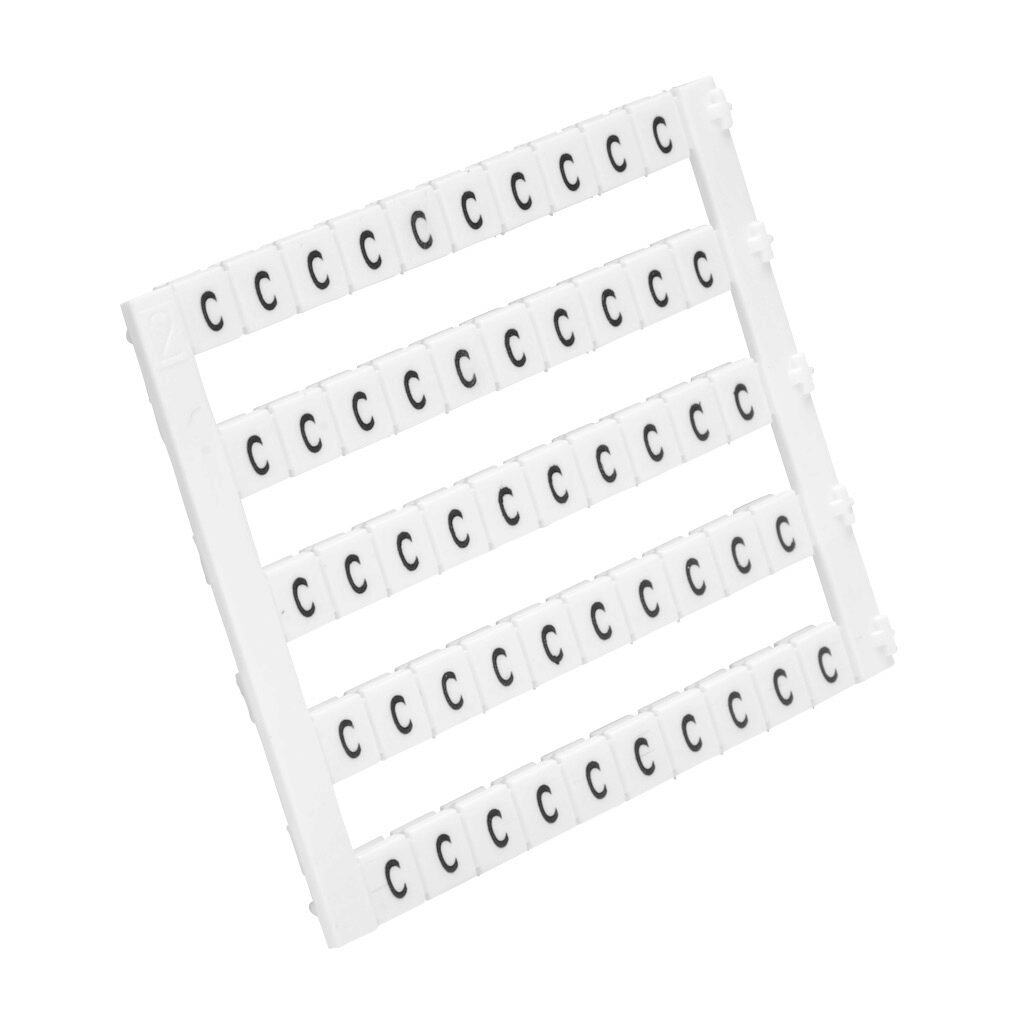 KN-L5-C - Konnect-It marking tag, 5 x 5mm, single character (C). Package of 500. For use with Konnect-It terminal block.