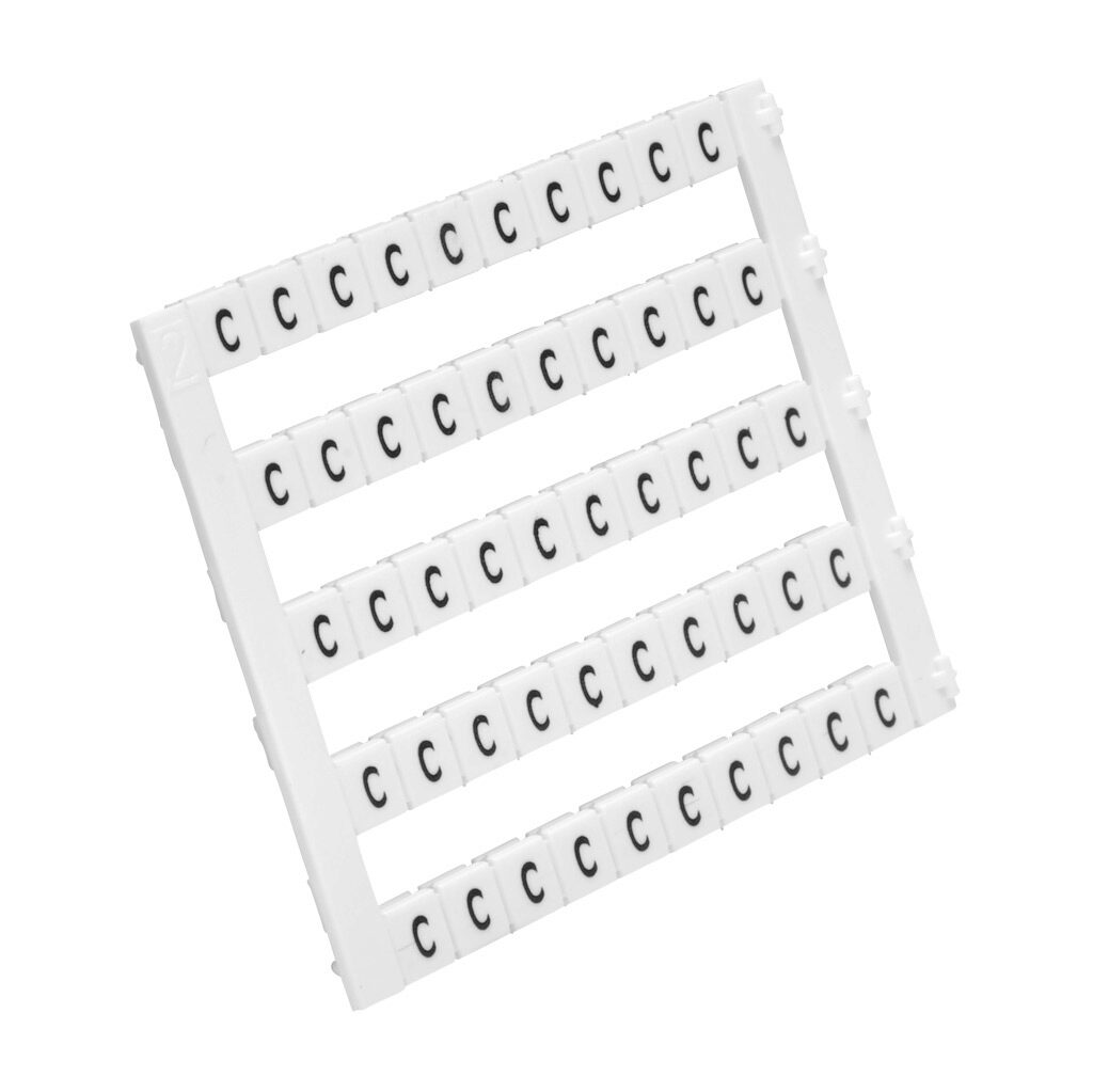 KN-L5-C-250 - Konnect-It marking tag, 5 x 5mm, single character (C). Package of 250. For use with Konnect-It terminal block.