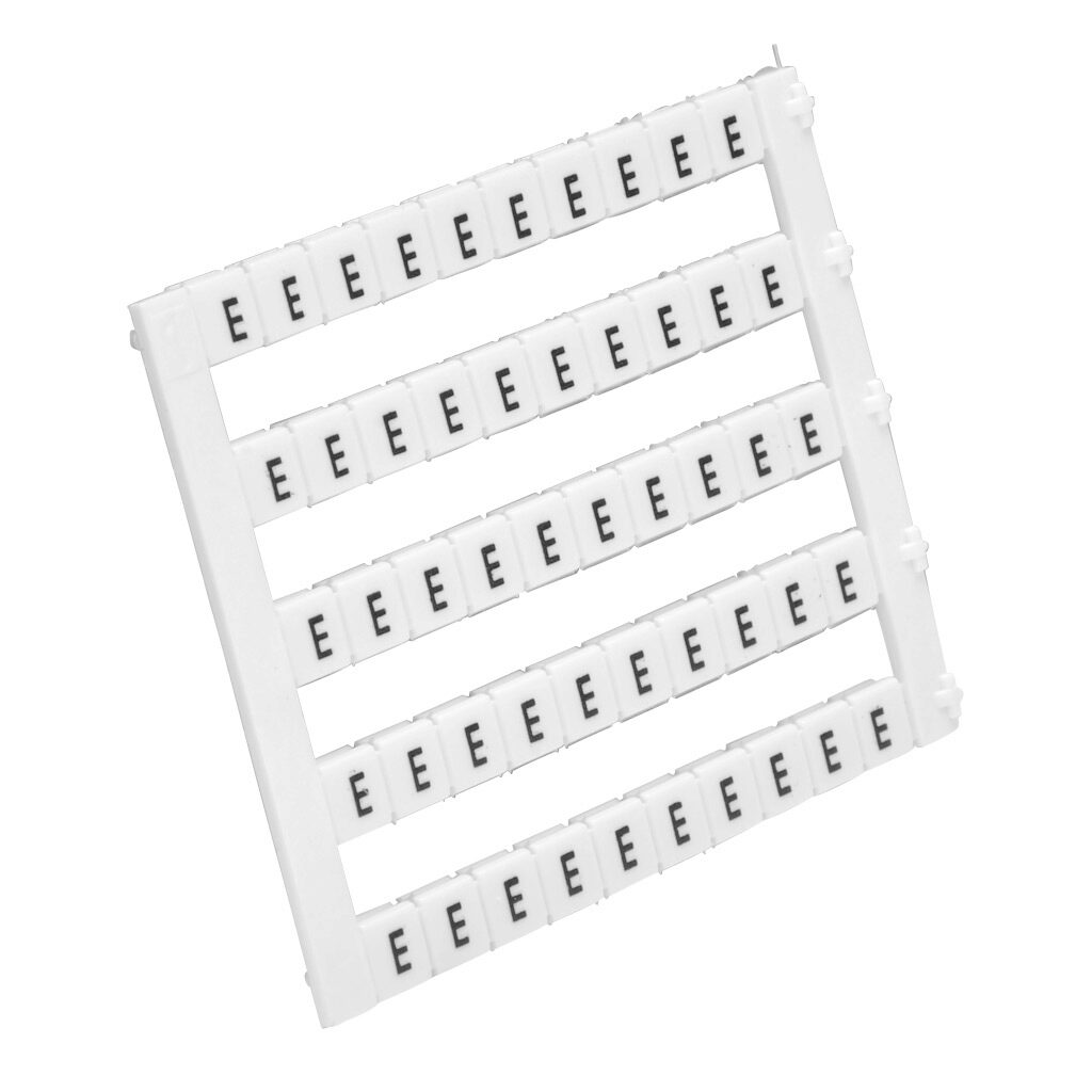 KN-L5-E - Konnect-It marking tag, 5 x 5mm, single character (E). Package of 500. For use with Konnect-It terminal block.